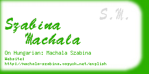 szabina machala business card